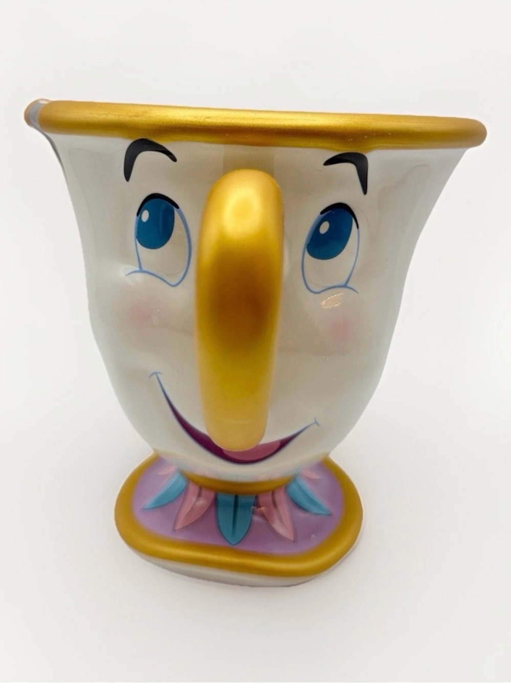 Official Disney Parks Beauty and the Beast Chip Stoneware Coffee Tea Cup Mug